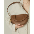 Niche Design Trend Cowhide Saddle Shoulder Underarm Bag