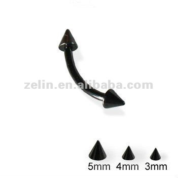 Titanium coating arrow eyebrow body piercing jewelry