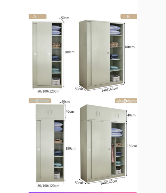 Armoire en bois la plus populaire avec porte coulissante ou rangement