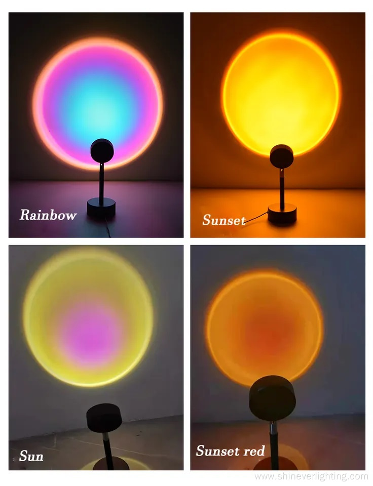 USB Rainbow Sunset Red Projector Led Night Light