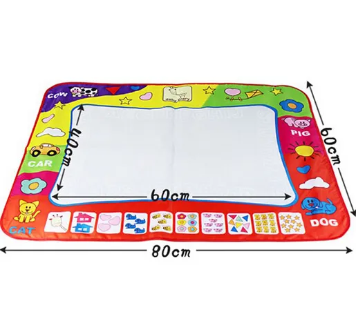 Big size 80x60cm Water Drawing Toys Mat Aquadoodle Mat&1 Magic Pen/Water Drawing board/baby play