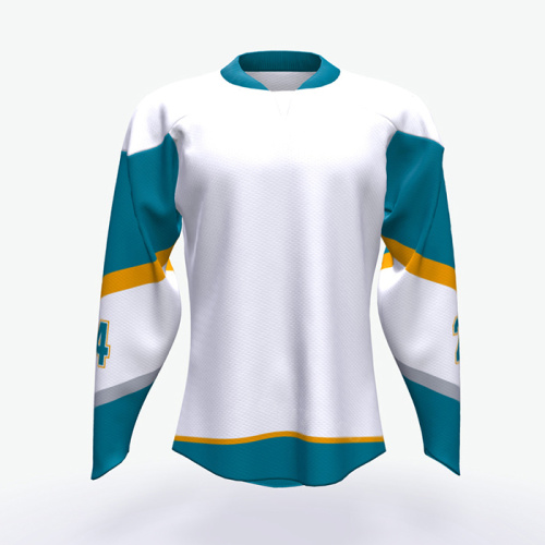 Small moq and high quality 100% polyester hockey jersey fabric oversized for adults