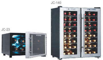 Thermoelectric wine cooler, Silver finish