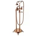 Luxury Side wall Mount Brass Golden Bathtub faucet with European Hand Shower