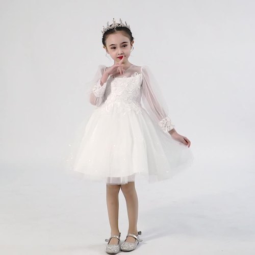 White Tulle Girl Skirt