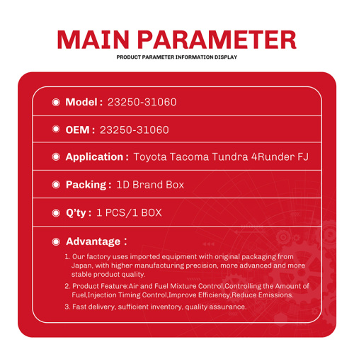 فوهة حاقن الوقود 23250-31060 لتويوتا 4Runner FJ Cruiser Tundra Tacoma V6 4.0