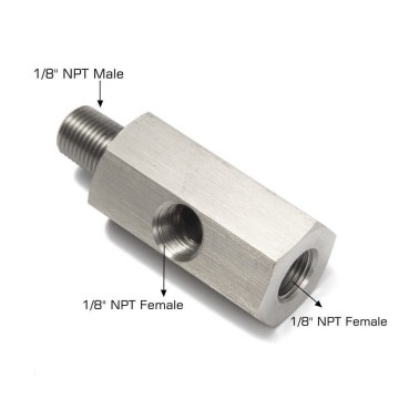 1/8NPT Oil Pressure Sensor Tee to NPT Adapter