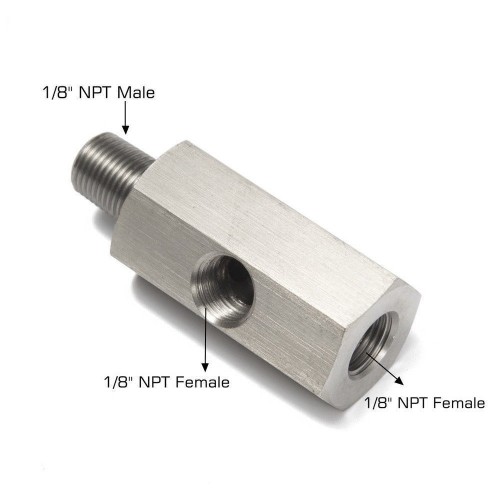 Té de capteur de pression d&#39;huile 1/8NPT vers adaptateur NPT