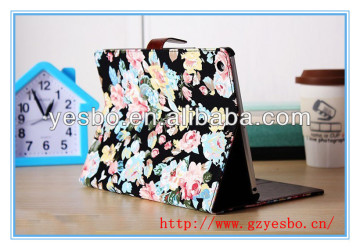 beauty cloth grain stand leather case for Ipad Air with card slot