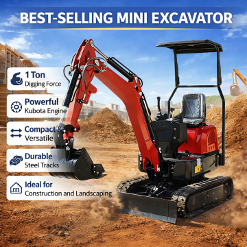 Best Selling 1 Ton Kubota Engine Mini Excavator