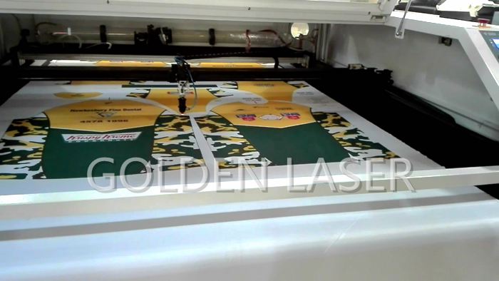 Sublimation Polo Shirts Laser Cutting Machine Golden Laser