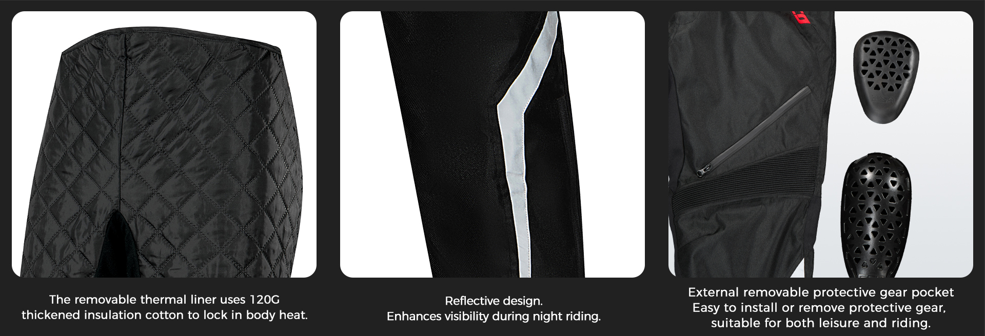 textile moto pants