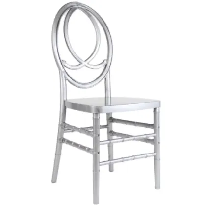 Silver Acrylic Stackable Wedding Phoenix Chairs - Event Hire from Foshan Factory