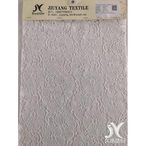 Vit spandex poly spets