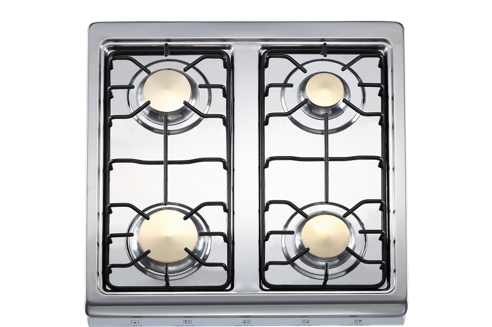 Household four burner gas stove with oven