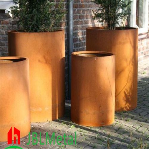 Corten Steel Flower Pot for Outdoor