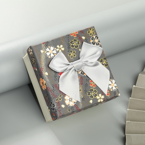 Floral Multicolor butterfly Ribbon Square Gift Watch Box