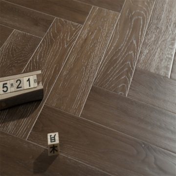 dark color oak solid wood Hardwood Herringbone Flooring