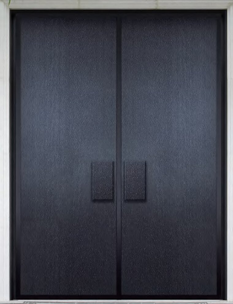 Modern Black Minimalist Villa Entrance Door