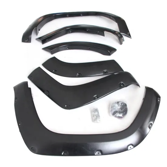 Paintable Matte Black Bolt-On Pocket Rivet Style Fender Flares for Toyota 4Runner