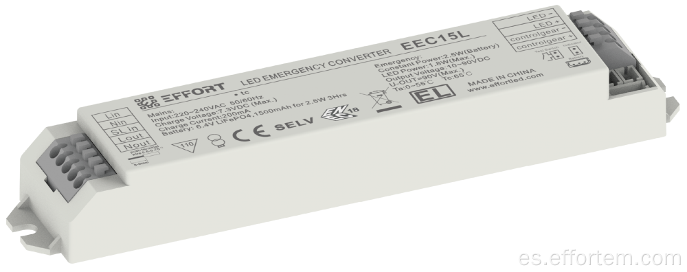 EEC15L/H incorporado en la fuente de alimentación constante