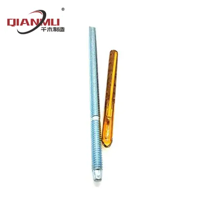 Galvanized chemical anchor bolts for glass exterior walls