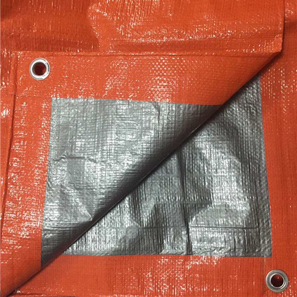 Heavy Duty Durable Orange Silver Tarpaulin