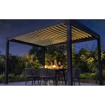 Adjustable Aluminum Electric Louver Gazebo Roof Pergola - Popular Customized Outdoor Waterproof Solution