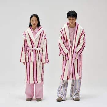 Soft Warm Flannel Bathrobe for Adult