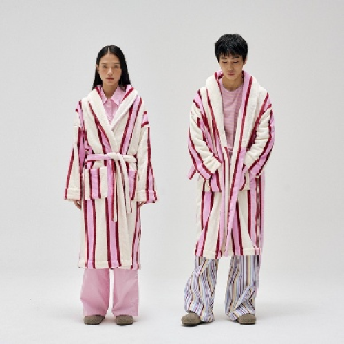 वयस्कों के लिए नरम गर्म फलालैन स्नान वस्त्र