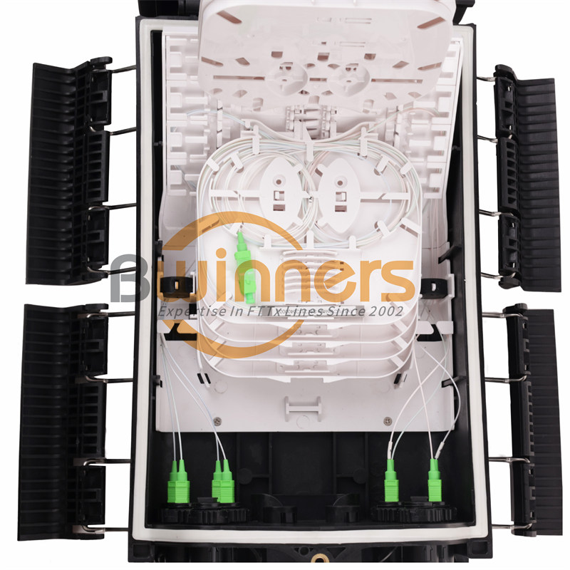 กล่องฮับ IP68 10 พอร์ตกล่องแจกจ่ายเส้นใยกล่องนิรภัยพร้อม MINI SC & MPO