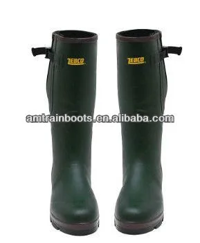 Forest green rubber boots