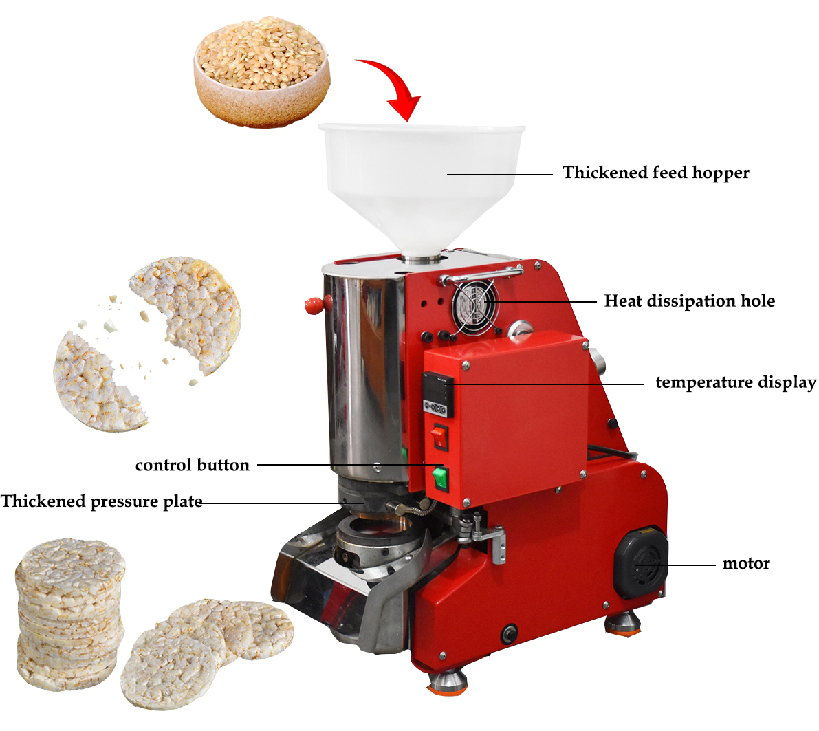 Stainless Steel Automatic Electric Rice Cake Machine, High Quality ...