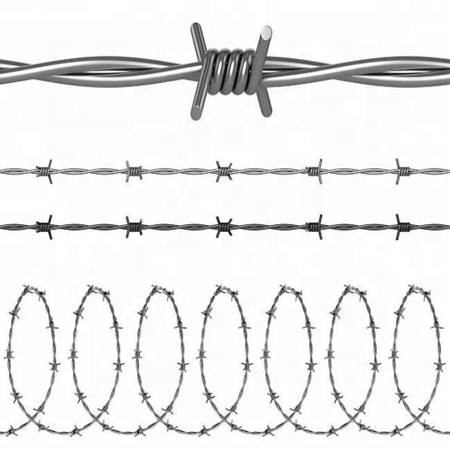 Fil de barbelé à brin simple galvanisé