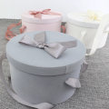 Ribbon Handle High Velvet Round Boxs for Flowers