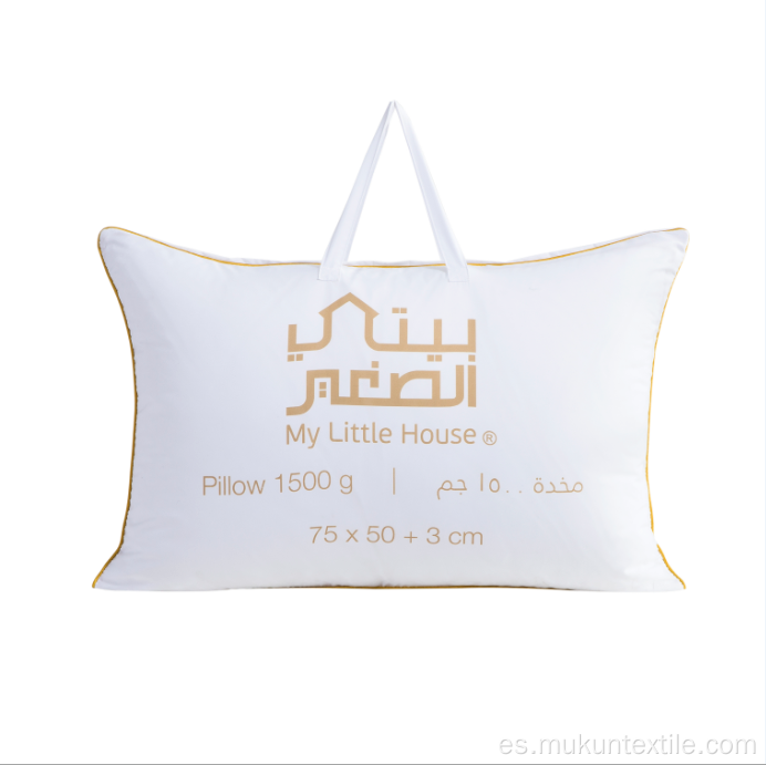 Logo personalizado Hotel Hollow Blanco almohada con bolsa