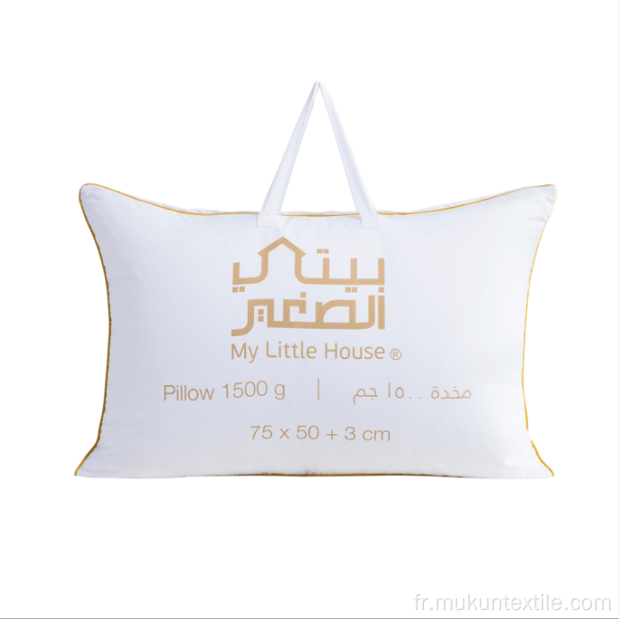 Custom Logo hotel oreiller blanc creux avec sac