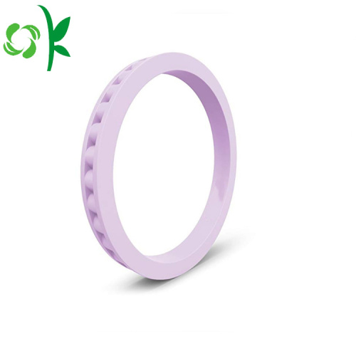 Anneaux de silicone personnalisés bague de fiançailles bague perle échelle