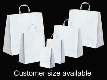White Kraft Paper Shopping Bag