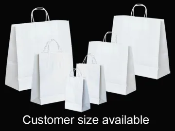 White Kraft Paper Shopping Bag