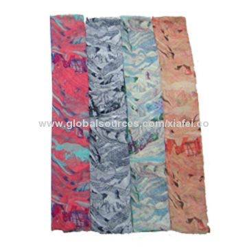 Flower Fashionable Sell Voile Polyester Scarf Shawls, Sized 180*100cm