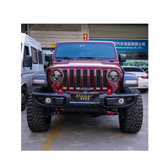 Black Front Bumper with Sensor Holes for Jeep Wrangler JL 10th Anniversary Bumper Guard