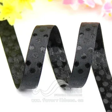 9mm Black Jacquard Ribbon