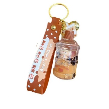 Cute Kawaii Liquid Bear 3D Acrylic PVC Keychain