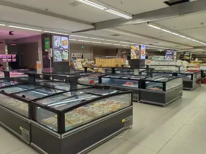 XGF-2500F 2.5m Supermarket Island Freezer: Features and Specifications with Secop Compressor and Auto Defrost Technology