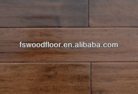 Hand scraped chinese maple hardwood flooring