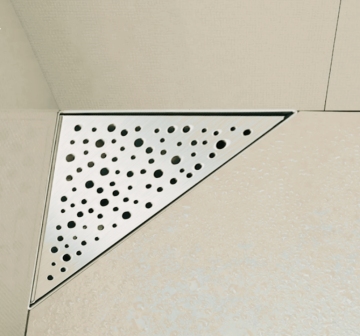 Dinding Dinding Segitiga Kustomisasi Sus304 Anti-Odor Rambut Penangkap Drain Brower Drain Tile Insert OEM