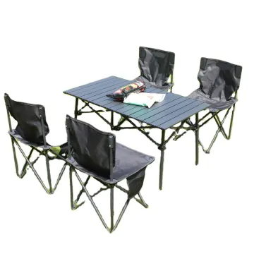 Portable Folding Aluminum Table and Chair Set for Camping and Picnics