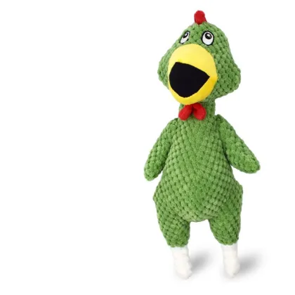Colorful Screaming Chicken dog plush toy with sound