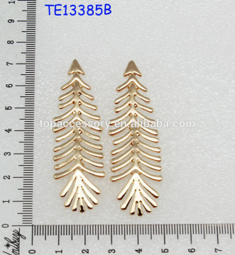 2016 Girl's new design double layer chain pendant earring